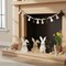 7-Piece Easter Bunny Garland – Wooden Beaded Mantel Banner with 6 Rabbits for Spring & Easter Home Decor